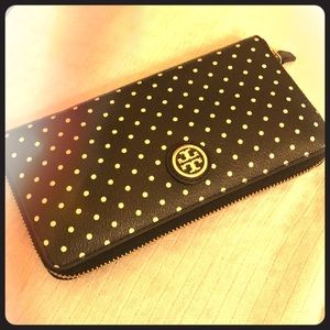 Tory Burch navy clutch